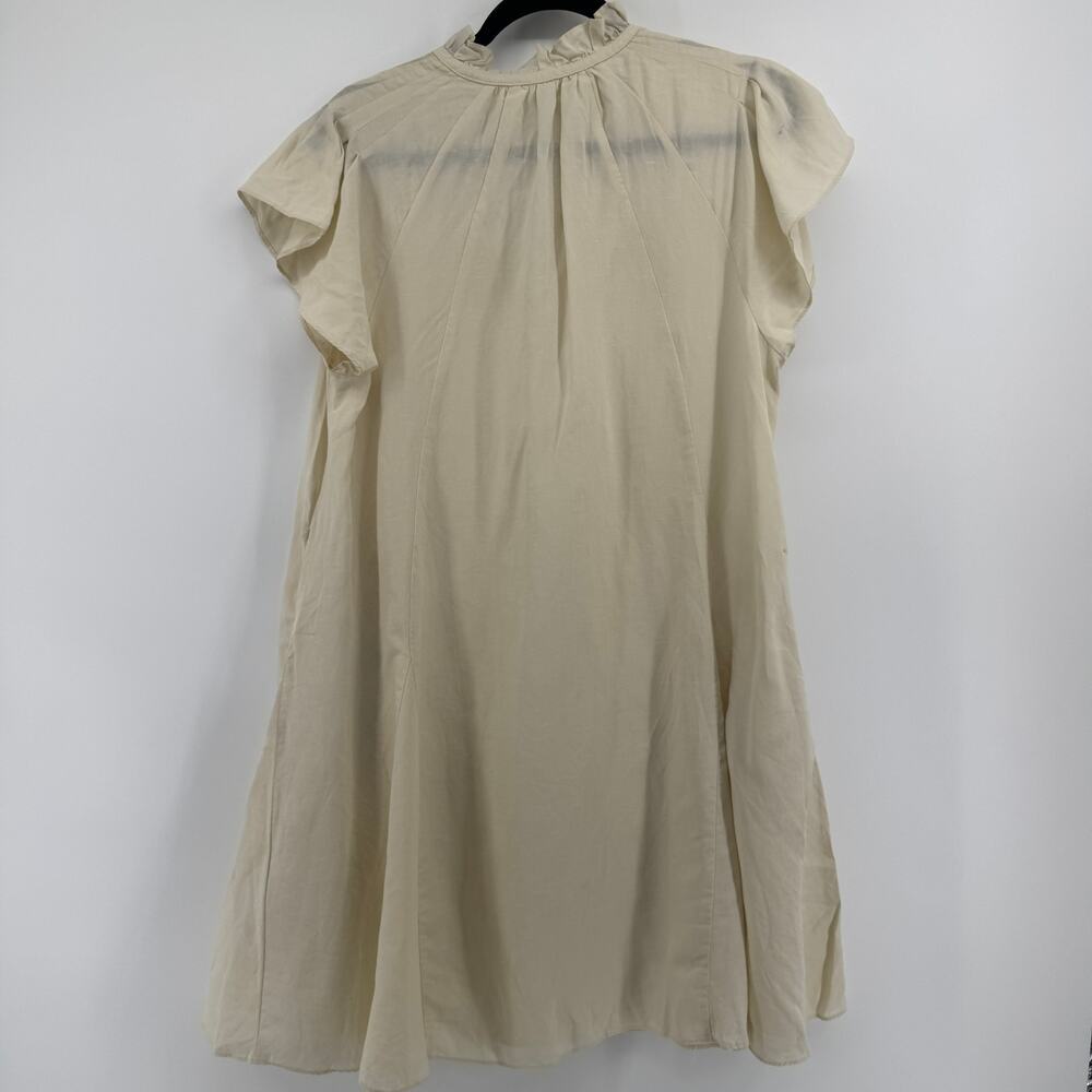 SAMSOE & SAMSOE Flared Karookh Dress - Womens Sz Med Ruffle Collar Raglan Sleeve - Picture 7 of 11